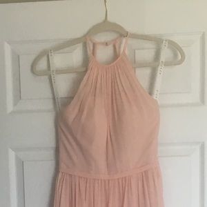 Blush Azazie bridesmaid dress